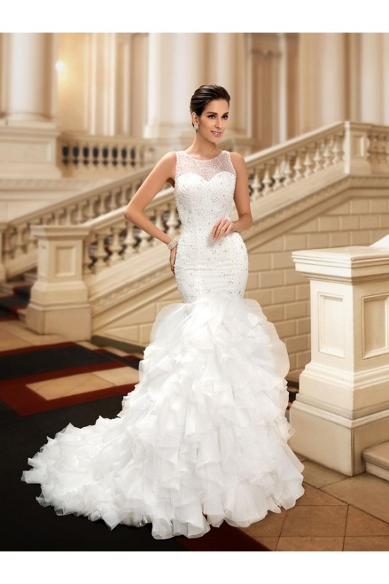 Mermaid Beaded Sleeveless Wedding Dresses Bridal Gowns 3030106 Mermaid Beaded Sleeveless Wedding Dresses Bridal Gowns 3030106