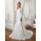 Long Sleeves Mermaid Illusion Neckline Lace Wedding Dresses Bridal Gowns 3030112