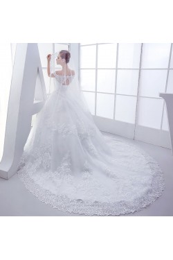 Lace Ball Gown Off-the-Shoulder Wedding Dresses Bridal Gowns 3030115