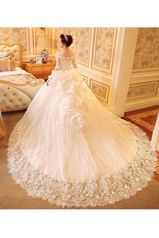 Lace Bridal Ball Gown Off-the-Shoulder Wedding Dresses Bridal Gowns 3030121 Lace Bridal Ball Gown Off-the-Shoulder Wedding Dresses Bridal Gowns 3030121