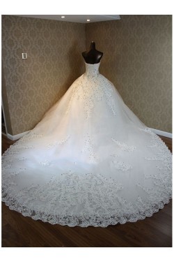 Sparkly Lace Bridal Ball Gown Crystal Wedding Dresses Bridal Gowns 3030123