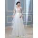 A-Line Lace Chiffon Backless Long Sleeves Wedding Dresses Bridal Gowns 3030176 A-Line Lace Chiffon Backless Long Sleeves Wedding Dresses Bridal Gowns 3030176