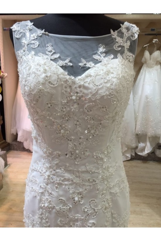 Mermaid Lace Illusion Neckline Wedding Dresses Bridal Gowns 3030189 Mermaid Lace Illusion Neckline Wedding Dresses Bridal Gowns 3030189