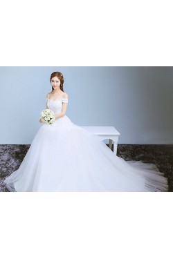 A-Line Off-the-Shoulder Lace Wedding Dresses Bridal Gowns 3030204