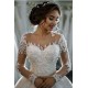 Long Sleeves Illusion Neckline Lace Wedding Dresses Bridal Gowns 3030214 Long Sleeves Illusion Neckline Lace Wedding Dresses Bridal Gowns 3030214