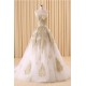 A-Line Sweetheart Gold Lace Appliques Wedding Dresses Bridal Gowns 3030216 A-Line Sweetheart Gold Lace Appliques Wedding Dresses Bridal Gowns 3030216