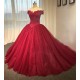 Red Off-the-Shoulder Lace Wedding Dresses Bridal Gowns 3030218