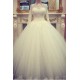 Lace Ball Gown 3/4 Length Sleeves Wedding Dresses Bridal Gowns 3030220 Lace Ball Gown 3/4 Length Sleeves Wedding Dresses Bridal Gowns 3030220