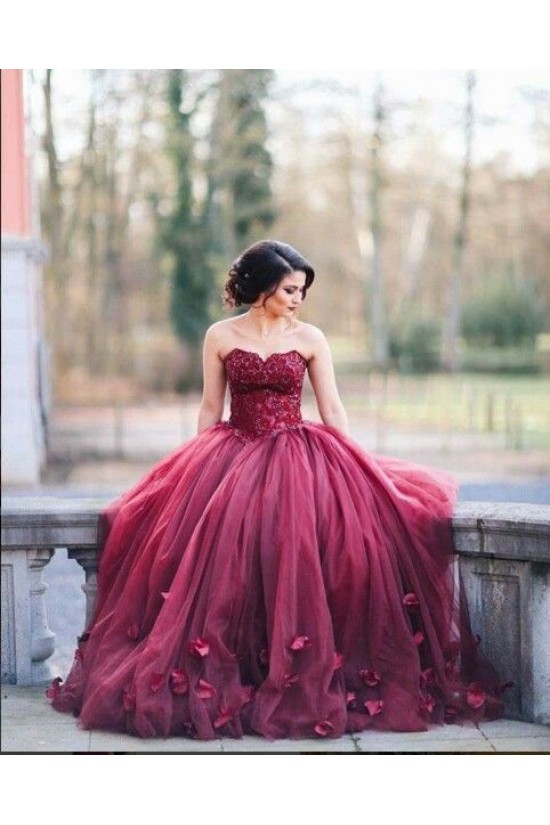 Lace Sweetheart Burgundy Wedding Dresses Bridal Gowns 3030227