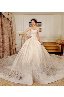 Ball Strapless Lace Wedding Dresses Bridal Gowns 3030230