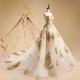 A-Line Sweetheart Gold Lace Appliques Wedding Dresses Bridal Gowns 3030237 A-Line Sweetheart Gold Lace Appliques Wedding Dresses Bridal Gowns 3030237