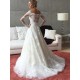 A-Line Long Sleeves Lace Off the Shoulder Wedding Dresses Bridal Gowns 3030264