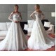 A-Line Long Sleeves Lace Off the Shoulder Wedding Dresses Bridal Gowns 3030264