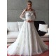 A-Line Long Sleeves Lace Off the Shoulder Wedding Dresses Bridal Gowns 3030264