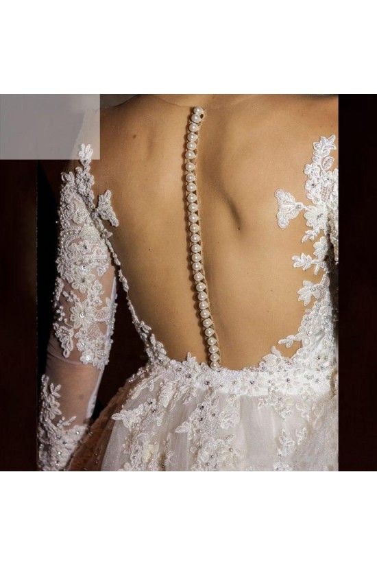A-Line Long Sleeves Lace Off the Shoulder Wedding Dresses Bridal Gowns 3030265 A-Line Long Sleeves Lace Off the Shoulder Wedding Dresses Bridal Gowns 3030265
