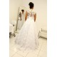 A-Line Jewel Neckline Lace Sleeveless Wedding Dresses Bridal Gowns 3030266