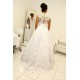 A-Line Jewel Neckline Lace Sleeveless Wedding Dresses Bridal Gowns 3030266