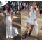 Elegant Lace V-Neck Keyhole Back Wedding Dresses Bridal Gowns 3030268