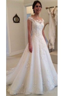 A-Line Lace Wedding Dresses Bridal Gowns 3030270