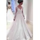 A-Line Long Sleeves Lace Wedding Dresses Bridal Gowns 3030273