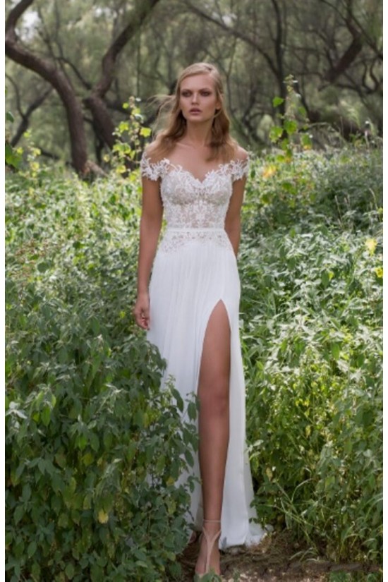 Lace Chiffon Off-the-Shoulder Wedding Dresses Bridal Gowns 3030276 Lace Chiffon Off-the-Shoulder Wedding Dresses Bridal Gowns 3030276