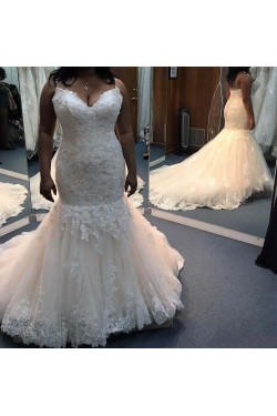 Mermaid Sweetheart Plus Size Lace Wedding Dresses Bridal Gowns 3030279