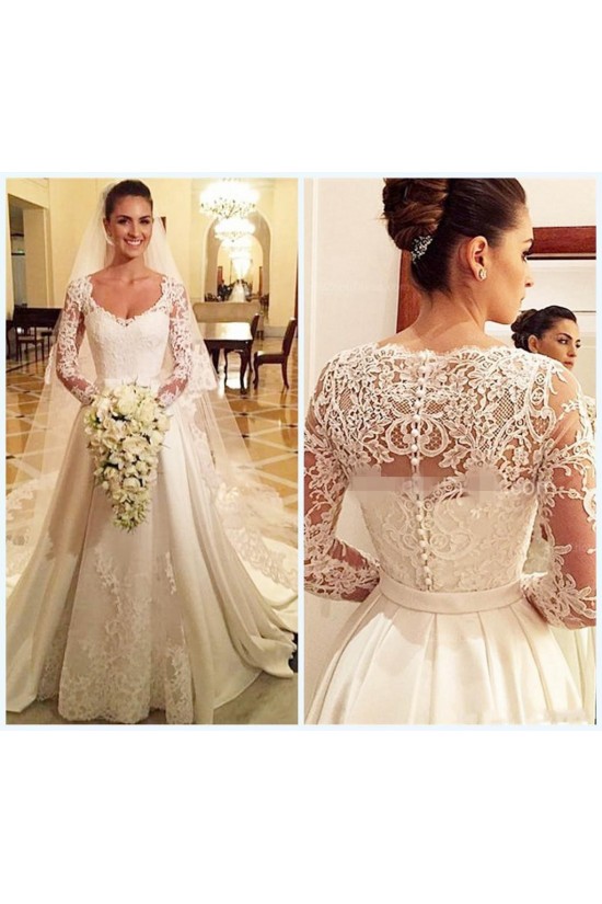 Long Sleeves Lace Wedding Dresses Bridal Gowns 3030285 Long Sleeves Lace Wedding Dresses Bridal Gowns 3030285