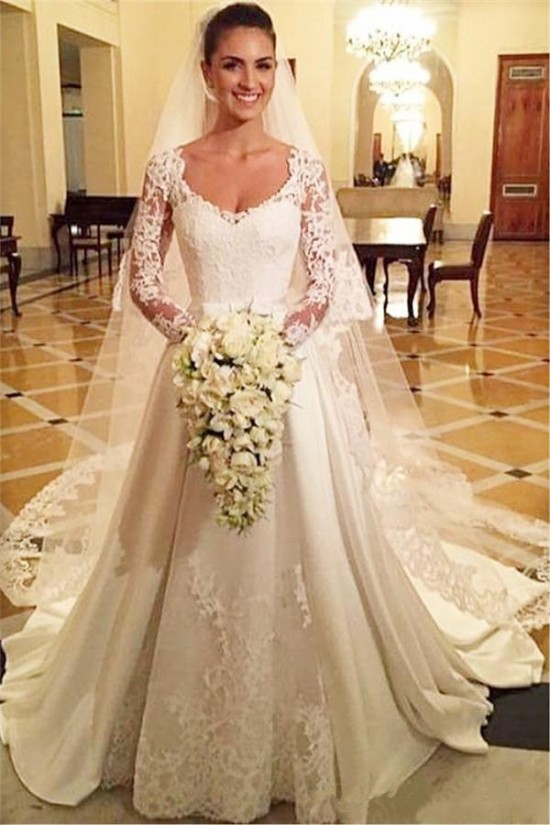 Long Sleeves Lace Wedding Dresses Bridal Gowns 3030285 Long Sleeves Lace Wedding Dresses Bridal Gowns 3030285