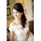 A-Line Lace Off-the-Shoulder Tea Length Wedding Dresses Bridal Gowns 3030292