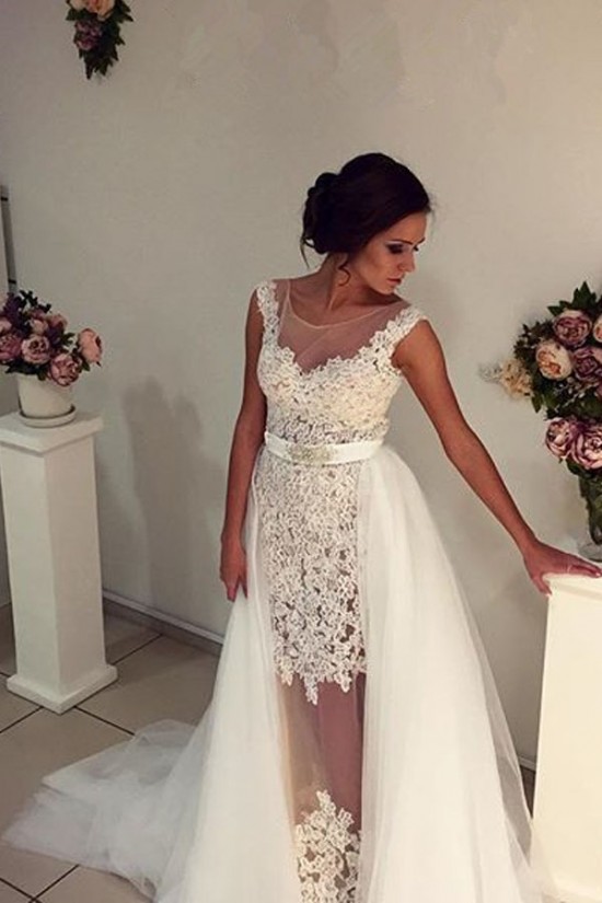 Lace Tulle Sleeveless Wedding Dresses Bridal Gowns 3030299 Lace Tulle Sleeveless Wedding Dresses Bridal Gowns 3030299
