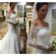 Long Sleeves Lace Off-the-Shoulder Mermaid Wedding Dresses Bridal Gowns 3030302 Long Sleeves Lace Off-the-Shoulder Mermaid Wedding Dresses Bridal Gowns 3030302