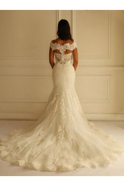 Lace Mermaid Off-the-Shoulder Wedding Dresses Bridal Gowns 3030314