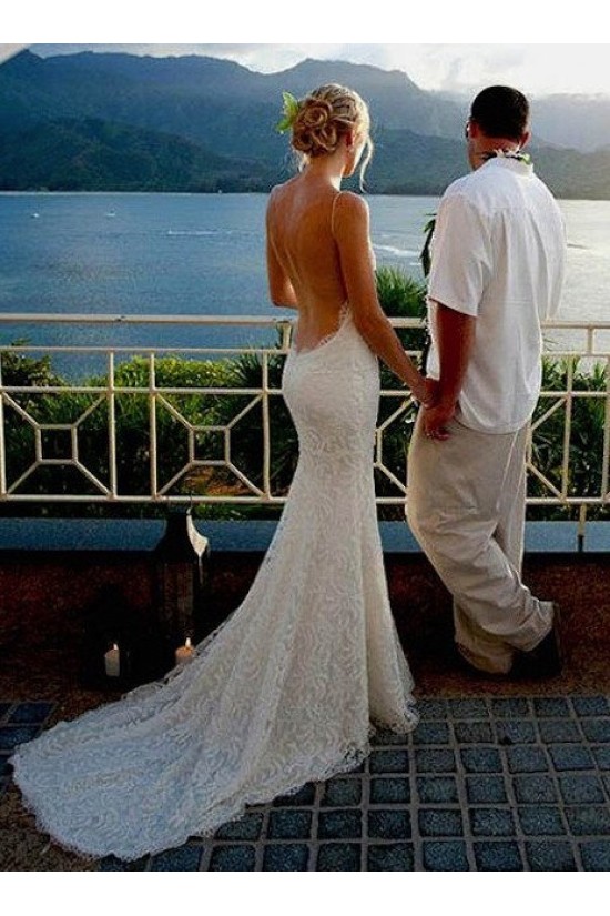 Sexy Spaghetti Straps Backless Lace Wedding Dresses Bridal Gowns 3030316 Sexy Spaghetti Straps Backless Lace Wedding Dresses Bridal Gowns 3030316